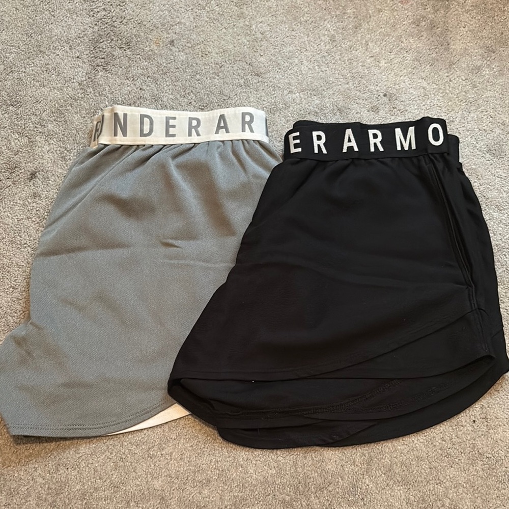Under Armour Black and Gray Skater Mini Skirt Set